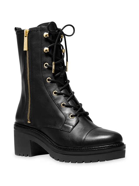 anaka bootie michael kors|Anaka Leather Combat Boot .